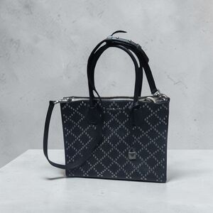 Michael Kors Black Studded Leather Satchel